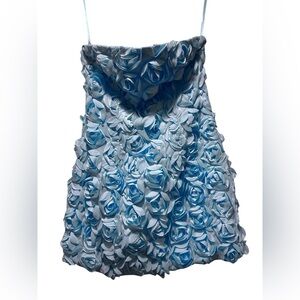 RUNAWAY THE LABEL
BLOOM MINI DRESS - BLUE - RETAIL $159